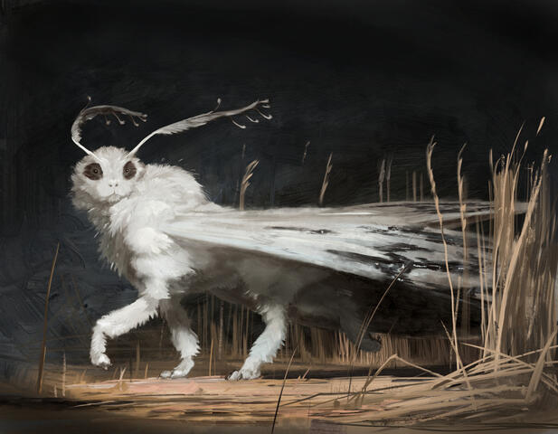 2-hour painting of a fuzzy dragon