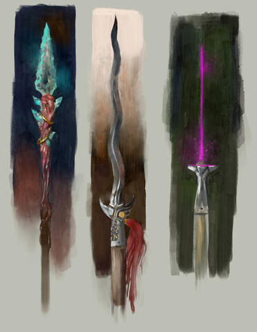 Fantastical spears, personal work